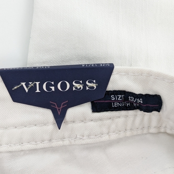 Vigoss White Chelsea Capri Denim Jeans  Size 14 - Picture 5 of 8